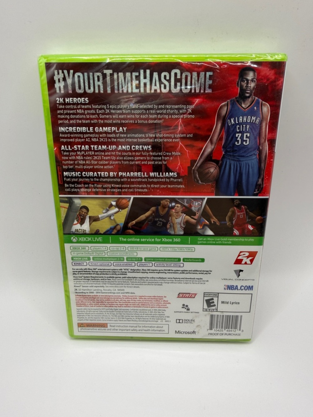 Xbox 360 NBA 2K15 Game Factory Sealed - Red Cover with Blue Jersey - Picture 6 of 6